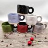 Kreative Keramiktasse im koreanischen Retro-Stil