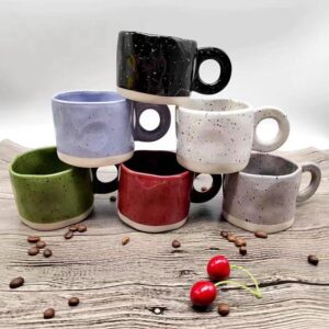 Kreative Keramiktasse im koreanischen Retro-Stil